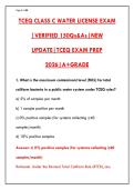 TCEQ CLASS C WATER LICENSE EXAM 2026 &ndash; 200&plus; PRACTICE QUESTIONS & ANSWERS WITH RATIONALES&NewLine;&NewLine;
