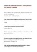 Arizona life and health insurance exam Questions and Answers&vert; 2026&sol;27 Updated