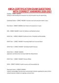 AMCA CERTIFICATION EXAM QUESTIONS WITH CORRECT ANSWERS 2026-2027