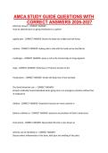 AMCA STUDY GUIDE QUESTIONS WITH CORRECT ANSWERS 2026-2027&period;