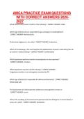 AMCA PRACTICE EXAM QUESTIONS WITH CORRECT ANSWERS 2026-2027
