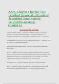 AAPC Chapter 5 Review Test &NewLine;&lpar;Verified Answers&rpar; fully solved &NewLine;& updated &lpar;latest version &NewLine;verified for accuracy&rpar;  &NewLine;Graded A&plus; 
