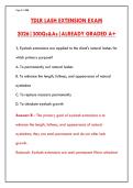 TDLR LASH EXTENSION EXAM 2026 &ndash; 150&plus; PRACTICE QUESTIONS & ANSWERS WITH RATIONALES&NewLine;&NewLine;