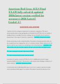 American Red Cross ACLS Final &NewLine;EXAM fully solved & updated &NewLine;2026&lpar;latest version verified for &NewLine;accuracy&rpar; 2026 Latest&excl;&excl; &NewLine;Graded A&plus; 