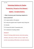TECHNOLOGY SOLUTIONS FOR TEACHER PRODUCTIVITY EXAM 2026 &ndash; 200 PRACTICE QUESTIONS & ANSWERS&NewLine;&NewLine;