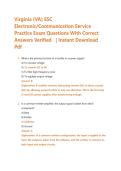Virginia &lpar;VA&rpar; ESC&NewLine;Electronic&sol;Communication Service&NewLine;Practice Exam Questions With Correct&NewLine;Answers Verified &vert; Instant Download&NewLine;Pdf