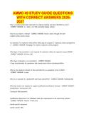 AMMO 49 STUDY GUIDE QUESTIONS WITH CORRECT ANSWERS 2026-2027&period;