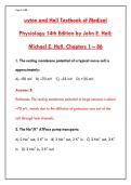 GUYTON AND HALL TEXTBOOK OF MEDICAL PHYSIOLOGY 14TH EDITION &ndash; 200&plus; TEST BANK QUESTIONS & ANSWERS WITH RATIONALES&NewLine;&NewLine;