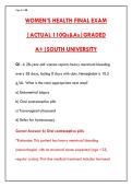 WOMEN'S HEALTH FINAL EXAM 2026 &ndash; 200&plus; PRACTICE QUESTIONS & ANSWERS WITH RATIONALES&NewLine;&NewLine;