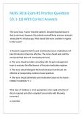 NURS 3016 Exam -1 Practice Questions &lpar;ch&period;1-12&rpar; With Correct Answers