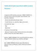 NURS 3016 Exam Questions With Correct Answers