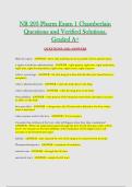 NR 293 Pharm Exam 1 Chamberlain &NewLine;Questions and Verified Solutions&period; &NewLine;Graded A&plus;