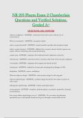 NR 293 Pharm Exam 2 Chamberlain &NewLine;Questions and Verified Solutions&period; &NewLine;Graded A&plus; 