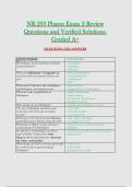 NR 293 Pharm Exam 2 Review &NewLine;Questions and Verified Solutions&period; &NewLine;Graded A&plus;