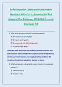 Boiler Inspector Certification Examination &NewLine;Questions With Correct Answers &lpar;Verified &NewLine;Answers&rpar; Plus Rationales 2026 Q&A &vert; Instant &NewLine;Download Pdf 