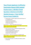 Texas Private Applicator Certification &NewLine;Examination Newest 2026 Updated &NewLine;Practice Exam &vert; 100 Most Tested &NewLine;Questions Collections & Verified &NewLine;Detailed Answers &vert; Tutor Verified &NewLine;Success Exam&rpar; Graded A&plus;  
