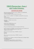 NR293 Pharmacology Exam 1 &NewLine;Questions and Verified Solutions&period;