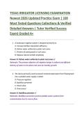 TEXAS IRRIGATOR LICENSING EXAMINATION &NewLine;Newest 2026 Updated Practice Exam &vert; 100 &NewLine;Most Tested Questions Collections & Verified &NewLine;Detailed Answers &vert; Tutor Verified Success &NewLine;Exam&rpar; Graded A&plus; 