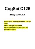 COGS C126 MIDTERM 1 &vert; ULTIMATE MASTERY VERIFIED COMPLETE STUDY NOTES &vert; COGNITIVE SCIENCE EXAM REVIEW &plus; KEY CONCEPTS &lbrack;2026&rsqb;