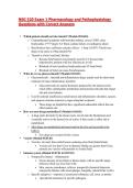 NSG 520 Exam 1 Pathophysiology and Pharmacology Questions with Correct Answers&vert; 2026&sol;27 Updated