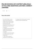 PEL 238 &lpar;SCHOOL SW&rpar; CONTENT AREA EXAM ACTUAL 2026 QUESTIONS AND 100&percnt; CORRECT ANSWERS