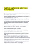 AMSA 490 UNIT 2 EXAM QUESTIONS AND ANSWERS