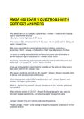 AMSA 490 EXAM 1 QUESTIONS WITH CORRECT ANSWERS