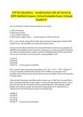 CFP Test Questions &ndash; Fundamentals with all Correct & 100&percnt; Verified Answers &vert;Actual Complete Exam &vert;Already Graded A&plus;
