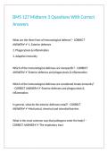 BMS 127 Midterm 3 Questions With Correct Answers