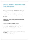 BMS 127 Lab Practical Final Exam Questions With Correct Answers 