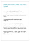 BMS 127 Final Exam Questions With Correct Answers