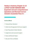 Seeley-s Anatomy Chapter 11-13 LATEST EXAM VERSION With Expected real and comprehensive Questions and Revised Correct Answers Guarantee Pass A&plus;&period;