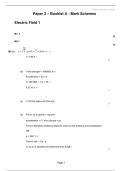 A-LEVEL PHYSICS PAPER 2 ELECTRIC FIELDS MARK SCHEME &vert; COMPLETE QUESTIONS&comma; ANSWERS AND WORKED SOLUTIONS