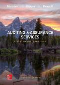Auditing & Assurance Services 11th Edition by William Messier &ndash; Test Bank with Practice Questions and Answers