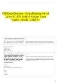 CFP Exam Questions - Estate Planning with all Correct & 100&percnt; Verified Answers &vert;Latest Version &vert;Already Graded A&plus;
