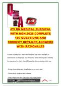 ATI RN Medical-Surgical with NGN 2026 &vert; 180 Exam Questions and Detailed Rationales &vert; Med-Surg Nursing&comma; NGN Clinical Judgment