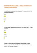 FULL GED PRACTICE TEST &vert; Actual Questions and Answers Latest Update 2026&sol;27