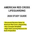 AMERICAN RED CROSS LIFEGUARDING &vert; ULTIMATE MASTERY VERIFIED COMPLETE STUDY NOTES &vert; LIFEGUARD CERTIFICATION EXAM PREP GUIDE &lbrack;2026&rsqb;