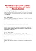 Esthetics - Skincare Products&comma; Chemistry&comma; And Ingredients Questions with Correct Answers 2026-2027&period;&NewLine;&NewLine;