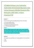 CO Water & Sewer Line Contractor &NewLine;Exam &lpar;State Of Colorado&rpar; Questions And &NewLine;Correct Answers &lpar;Verified Answers&rpar; Plus &NewLine;Rationales 2026 Q&A &vert; Instant &NewLine;Download Pdf 