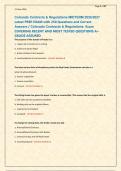 Colorado Contracts & Regulations MIDTERM 2026&sol;2027 &NewLine;Latest PREP EXAM with 250 Questions and Correct &NewLine;Answers &sol; Colorado Contracts & Regulations  Exam &NewLine;COVERING RECENT AND MOST TESTED QUESTIONS A&plus; &NewLine;GRADE ASSURED 