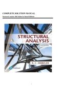 Complete Solution Manual-Structural Analysis 10th Edition by Russell Hibbeler &comma; ISBN&colon; 9780134610672 &vert;All Chapters Complete &lpar;Questions with Verified Solutions&rpar;&vert; Guide A&plus;
