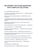 MVA PERMIT TEST EXAM QUESTIONS WITH COMPLETE SOLUTIONS