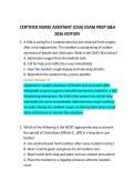 CERTIFIED NURSE ASSISTANT &lpar;CNA&rpar; EXAM PREP Q&A &NewLine;2026 EDITION 