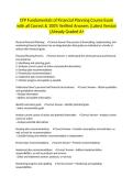CFP Fundamentals of Financial Planning Course Exam with all Correct & 100&percnt; Verified Answers &vert;Latest Version &vert;Already Graded A&plus;