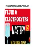 HESI FLUID & ELECTROLYTES EXAM PREDICTION WITH &NewLine;QUESTIONS AND CORRECT ANSWERS 2026 EDITION&NewLine;