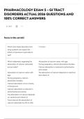 PHARMACOLOGY EXAM 5 - GI TRACT DISORDERS ACTUAL 2026 QUESTIONS AND 100&percnt; CORRECT ANSWERS