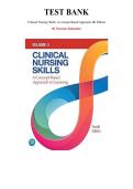 Test Bank for Clinical Nursing Skills&colon; A Concept-Based Approach 4th Edition  by Pearson Education&comma; Chapter 1-16 &vert; All Chapters