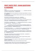 SSGT WAPS TEST  EXAM QUESTIONS & ANSWERS