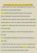 Acid-Base Balance NCLEX Questions &vert; NCLEX-RN Practice Questions & Answers